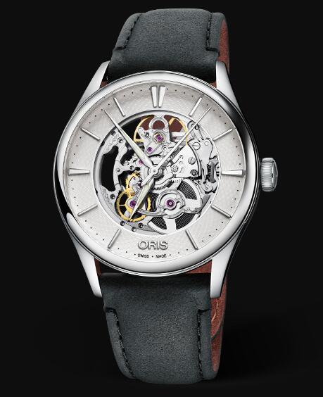 Review Oris Artelier Skeleton 40mm Replica Watch 01 734 7721 4051-07 5 21 34FC - Click Image to Close